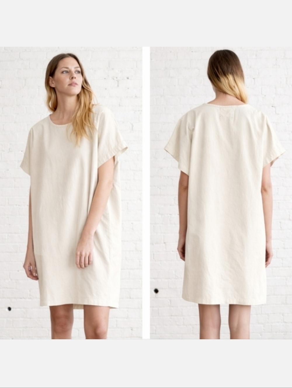 LAUREN MANOOGIAN CAFTAN COTTON DRESS IN NATURAL